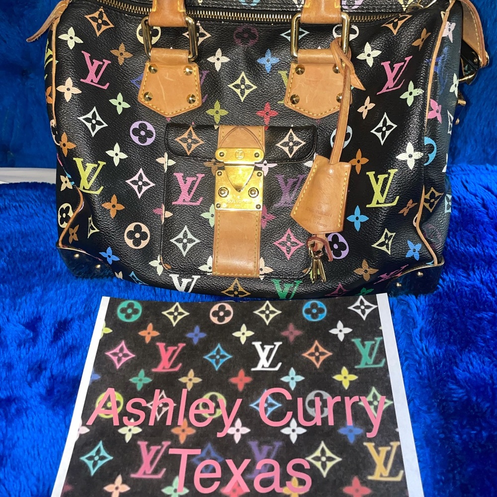 Louis Vuitton black Multicolor Speedy 30